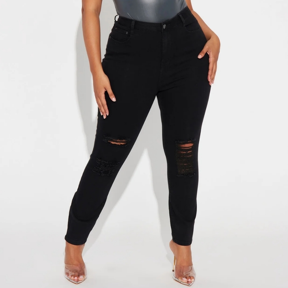 Distressed Stretch Skinny Jeans Size 9